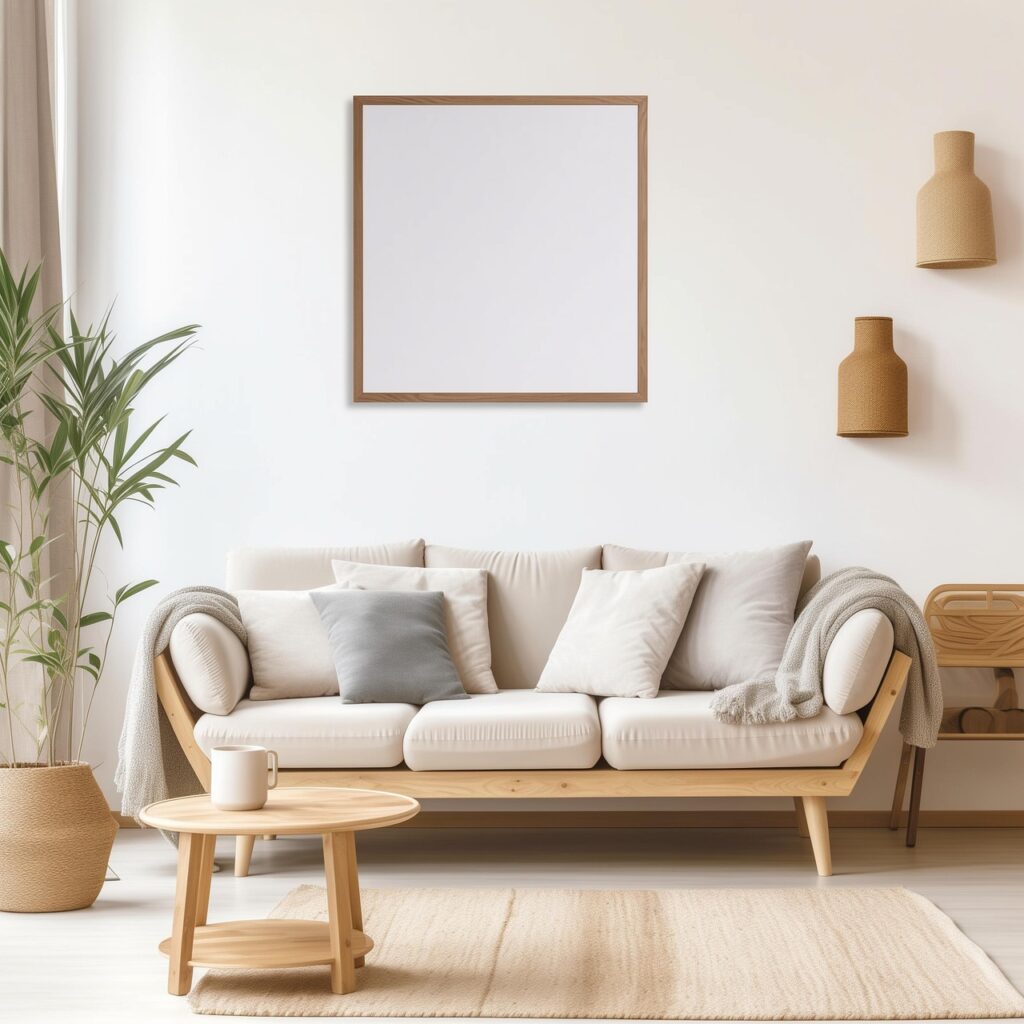 living room, modern, apartment, house, home, furniture, sofa, comfortable, architecture, contemporary, couch, ai generated